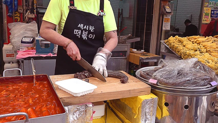 순대썰기달인 Super Fast! Amazing Food Cutting Skills - Korean Street Food
