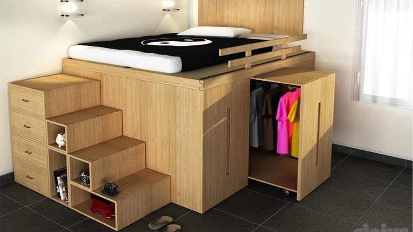 Fantastic & Smart Ideas for Your Small Apartment - Space Saving Furniture ▶ 6