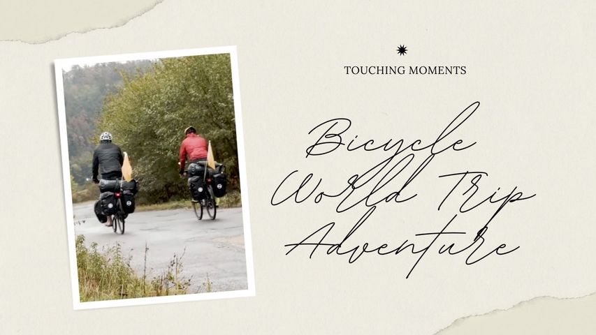 😱Ashton Kutcher supports Biking Borders - Bicycle world trip adventure
