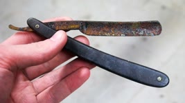 Restoring rusty old straight razor - KNIFE RESTORATION