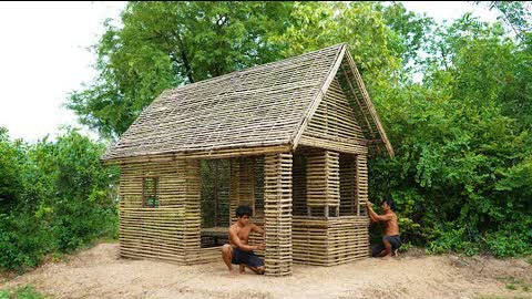 Building Bamboo Custom House Design By Ancient Engineering In Forest