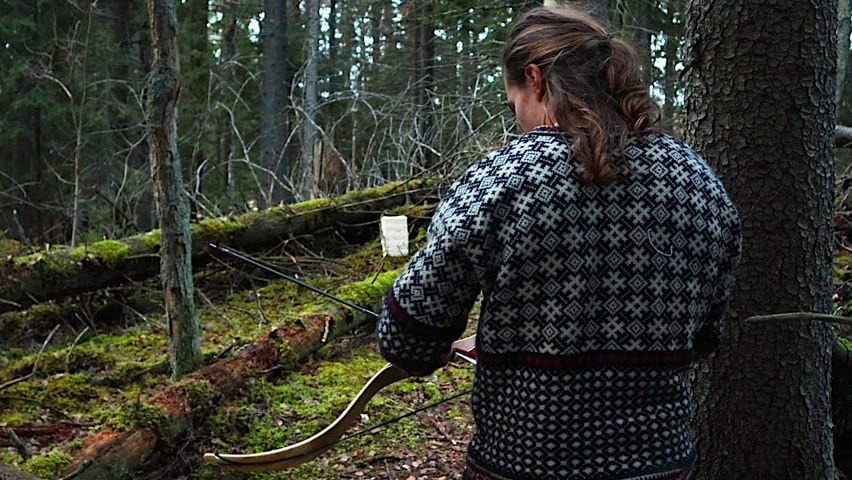 Wood Elf Training in the Wild: Recurve Bow Shooting