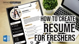 Best Resume/CV Design for Freshers in MS Word - DIY Tutorial