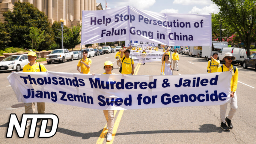 1500 personer demonstrerar mot KKP:s förföljelse av Falun Gong | NTD NYHETER