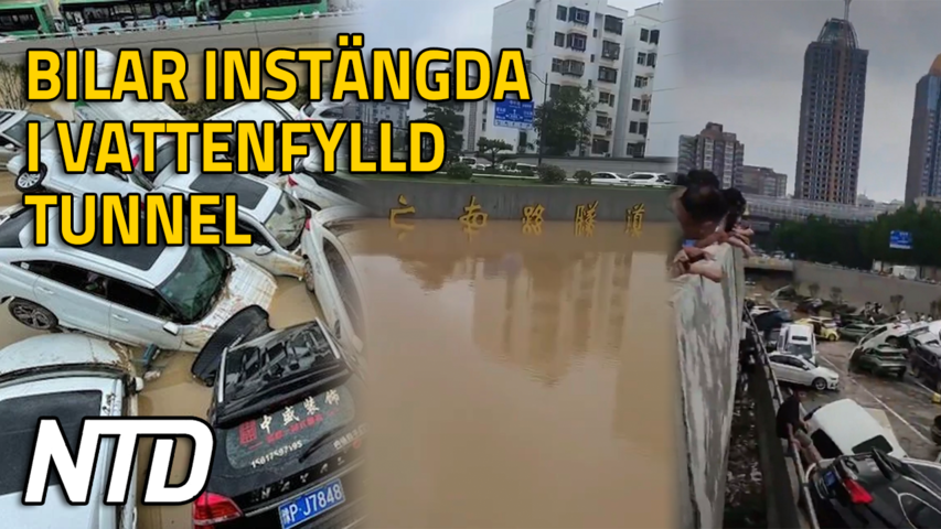 Bilar instängda i Jingguang-tunneln vid översvämningen i Zhengzhou, Kina | NTD NYHETER