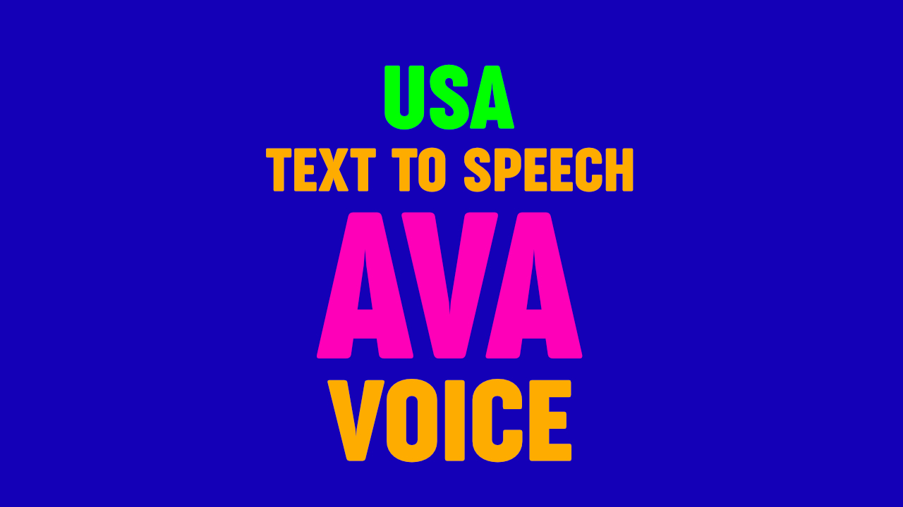Text to Speech - AVA VOICE, US