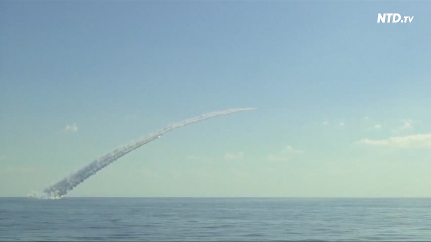 Russian submarine fires missiles at militant targets in Syria