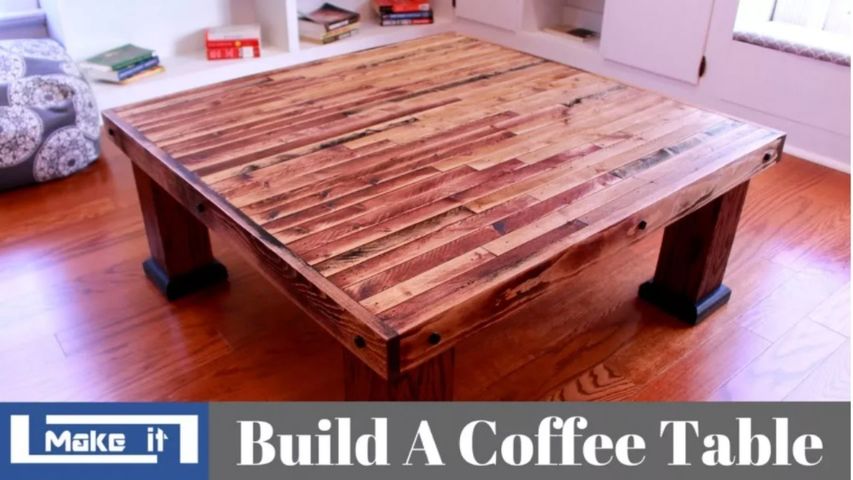 How to Build a Coffee Table with 2X4 and plywood - DIY