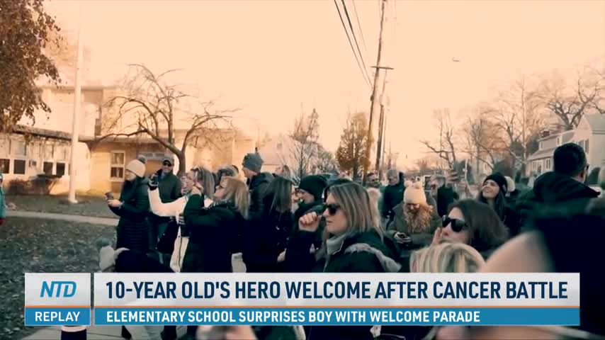 10-Year-Old Receives Hero Welcome After 16-Month Cancer Battle