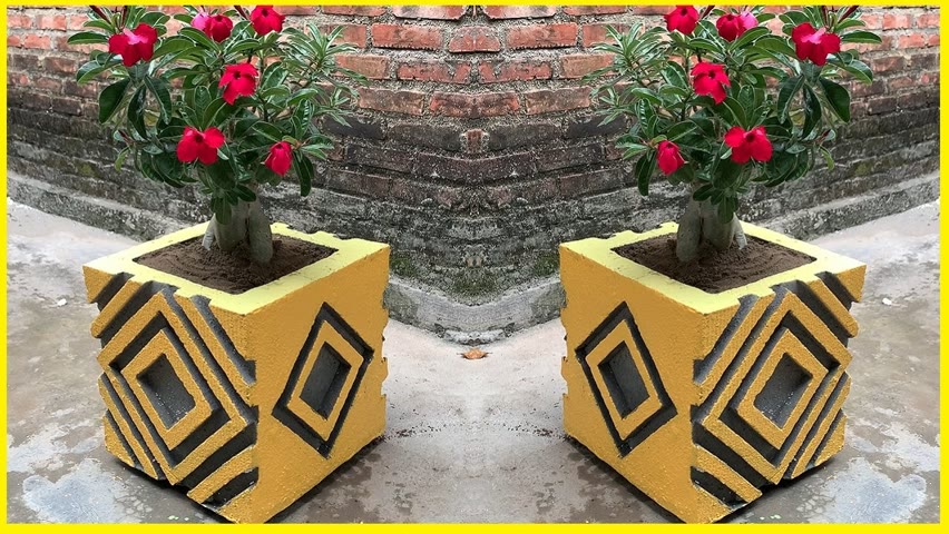 Design and Build Cement Pot Easy at Home - Amazing Garden Decoration