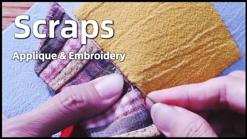 DIY Scraps Idea┃Applique & Embroidery