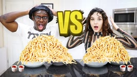 BLACK VS WHITE: Who Can Eat The Most French Fries?