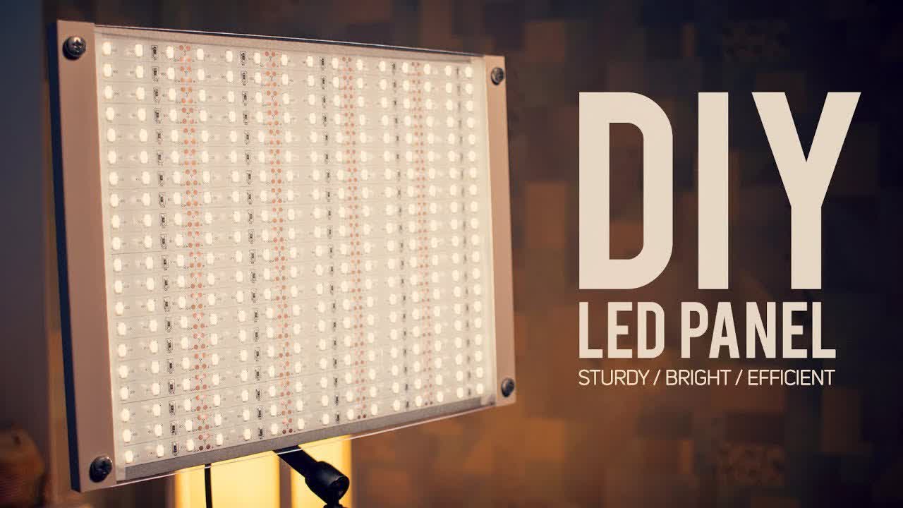 DIY LED PANEL Sturdy / Super Bright / Variable Brightness (90+ CRI) [How To Make]