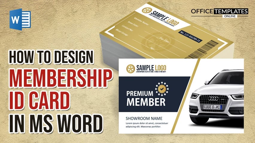 How to Design Premium Membership Card in MS Word | DIY Design Tutorial