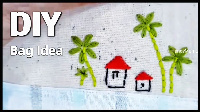 DIY Bag Idea┃Simple Embroidery┃HandyMumLin Sewing Project