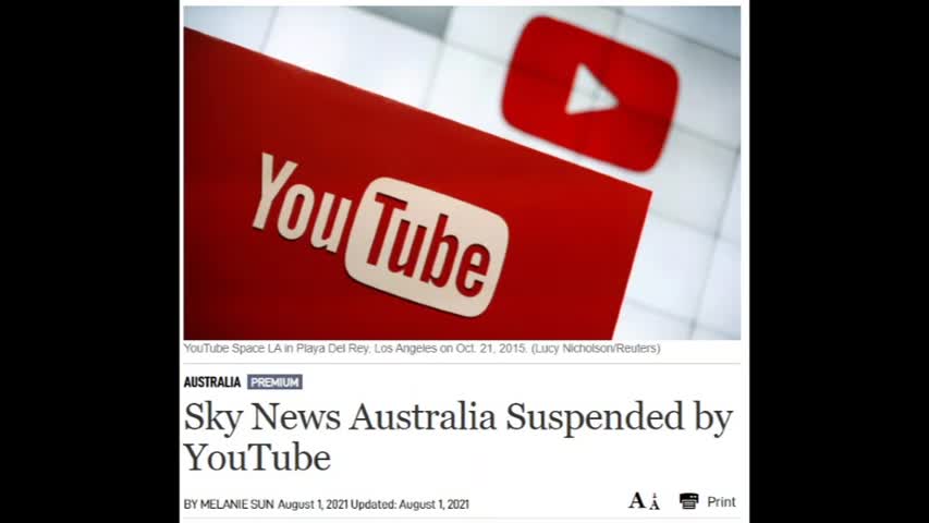 SKY News Australia Suspended by YouTube