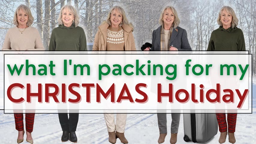 What I'm Packing for My Christmas Holiday || Winter Holiday Outfits for Women Over 50