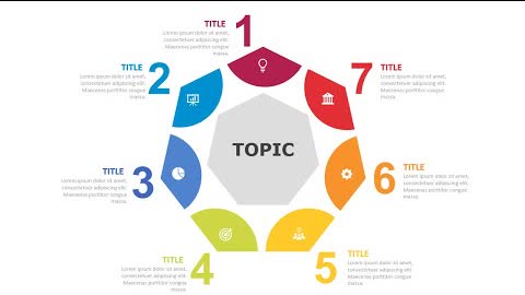 Create 7 Steps Infographic Slide in PowerPoint. Tutorial No. 853