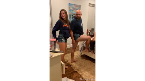 Dad Wears Short Shorts to Prove a Point to His Teen Daughter