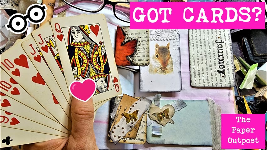 GOT PLAYING CARDS!  :) How to Make 3 Easy Things for your Junk Journal! The Paper Outpost! :)