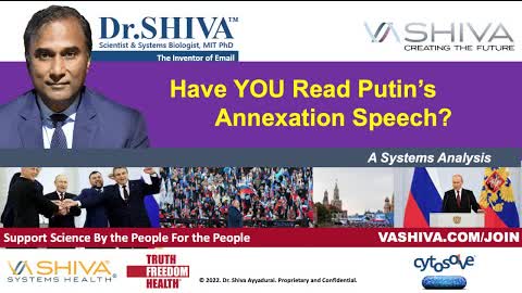 Dr.SHIVA LIVE: Have YOU Read Putin's Annexation Speech?