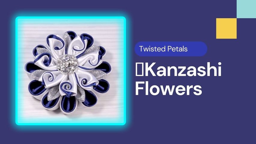 Kanzashi Flowers Twisted Petals Kulikova Anastasia