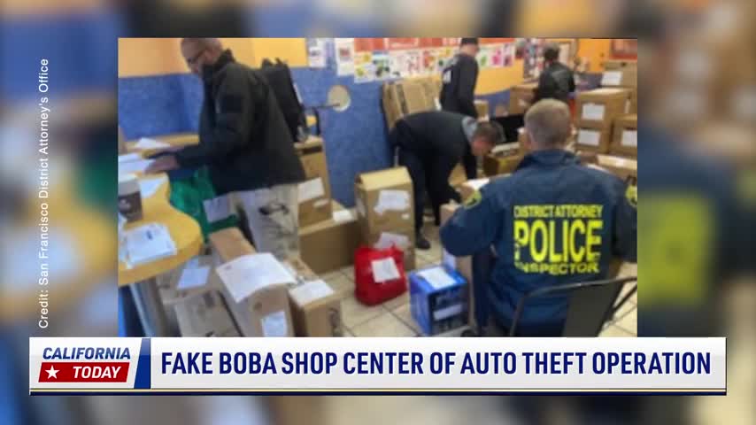 Fake Boba Shop Center of Auto Theft Operation