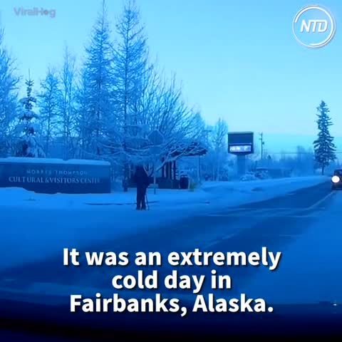 Driver Helps Freezing Elderly Man