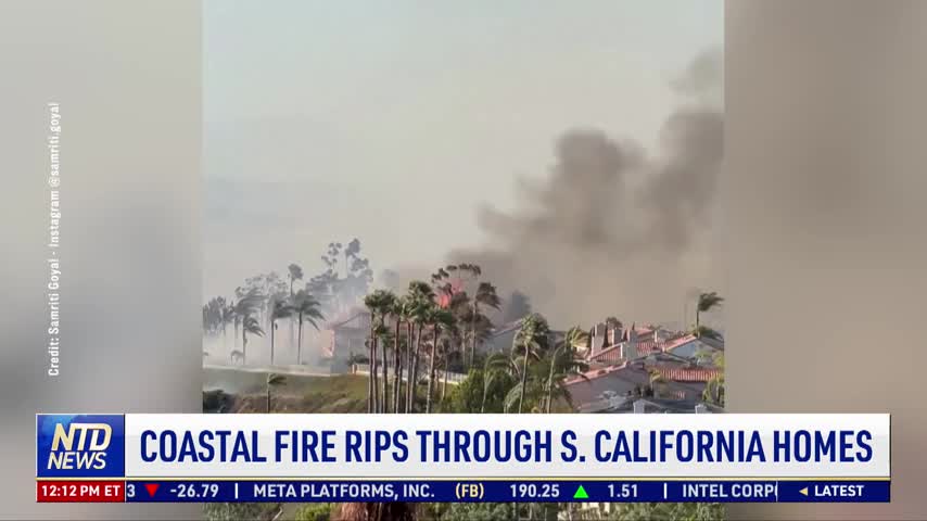 Coastal Fire Rips Through Southern California Homes
