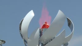 太陽主題 氫氣燃料 東奧聖火台顯魅力 - 東京奧運  - 國際新聞