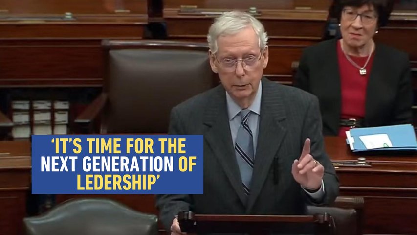 Sen. McConnell to Step Down as Senate Republican Leader 'It's Time for the Next Generation' https://youtu.be/MpB9l0pXB7Y