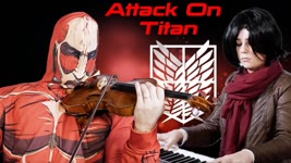ATTACK ON TITAN Theme (Guren no Yumiya) | Violin and Piano