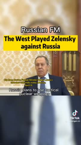 Russia fm - zelensky and west against Russia. O tiririca Zelensky e o ocidente não querem o fim do conflito