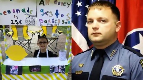 Girl's lemonade stand raises over $1,000 to benefit family of slain police officer