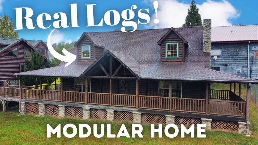 Wait Until You See Inside This Incredible 1700 Sqft Modular Log Home!