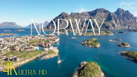Norway (4K UHD) Lofoten Islands Amazing Nature Scenery & Peaceful Piano - Relaxation Film