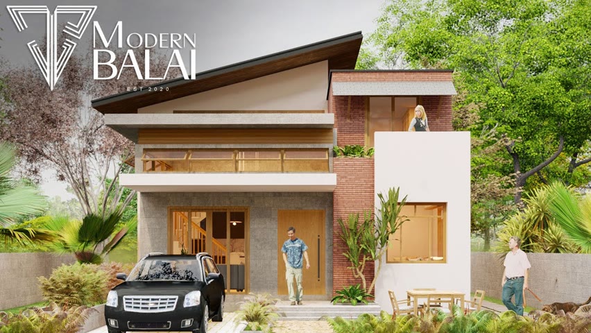PINOY SMALL HOUSE DESIGN | 86 SQM. FOUR BEDROOM LOW-COST HOUSE | MODERN BALAI