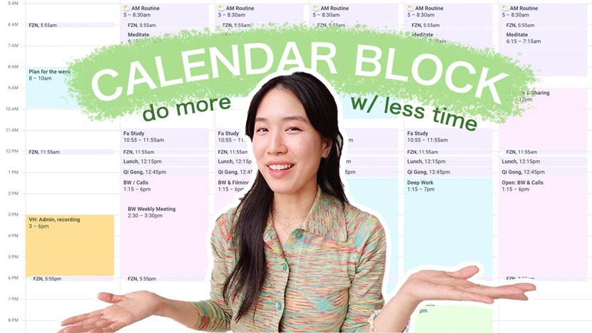 how I organize my calendar 🎨 simple systems for success & slow productivity