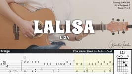 LALISA - LISA | Fingerstyle Guitar | TAB + Chords + Lyrics