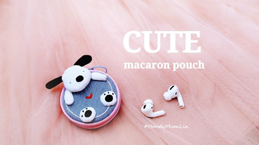 DIY Macaron Pouch / SUPER CUTE Sewing Idea #HandyMumLin
