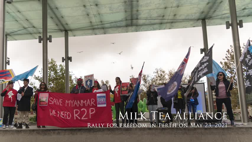 Milk Tea Alliance Rally in Perth on May 23 (2)