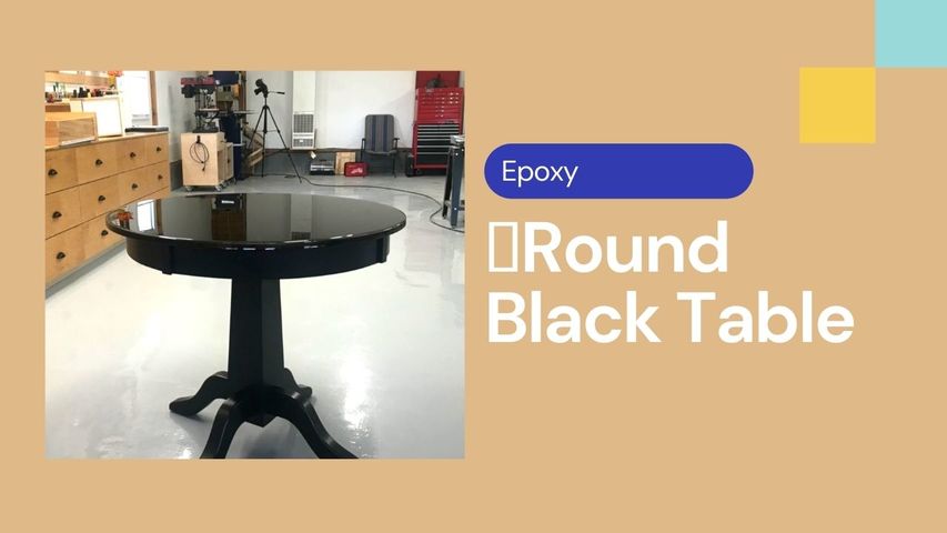 Making a Round Table Top and Finish With Black Epoxy
