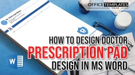 How to Design Doctor Prescription Pad in MS Word | Dental Doctor Letterhead Design