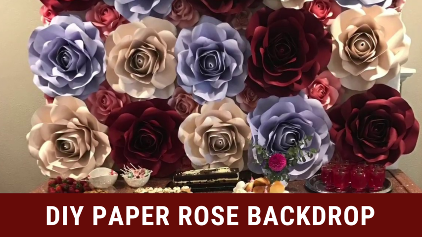 DIY Paper Rose Backdrop