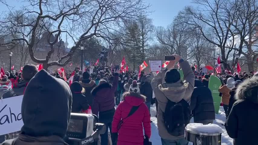 Toronto protest against COVID-19 mandates Feb. 5, 2022