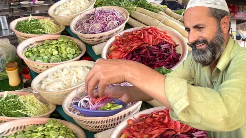 Amazing Knife Skills | Healthy Vegan Salad | Roadside Freshly Salad Making | Karachi Street food