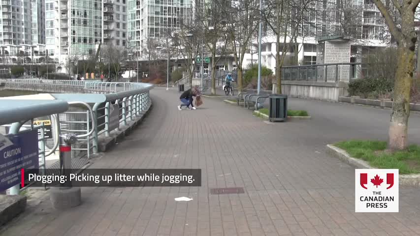 Jogging and picking up litter come together in ‘plogging’