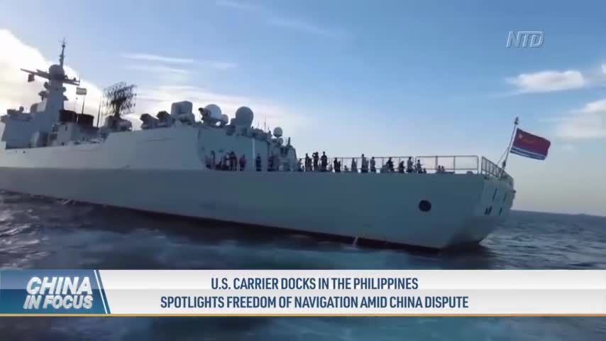 US Carrier Docks in the Philippines