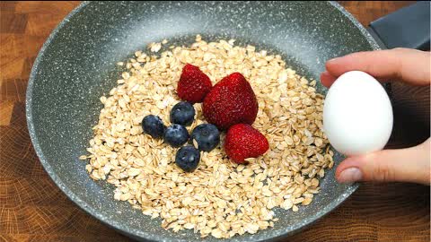 Do you have oatmeal and egg? Make a healthy breakfast in 5 minutes | Granola Recipe in a Fry Pan