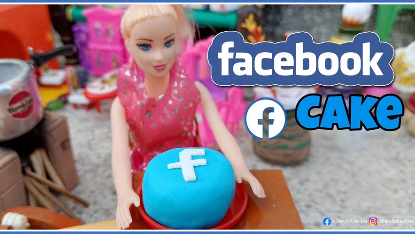 Miniature Facebook Cake | Mini Orio Facebook Cake | Tiny Foodkey